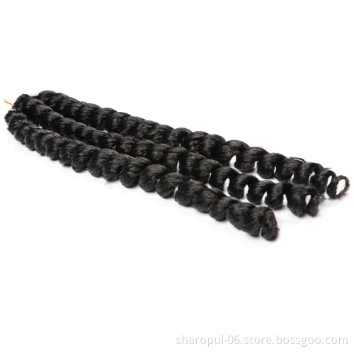 kinky curly synthetic Hair Extension jumbo crochet braid water wave bounce zz curl crochet Hair